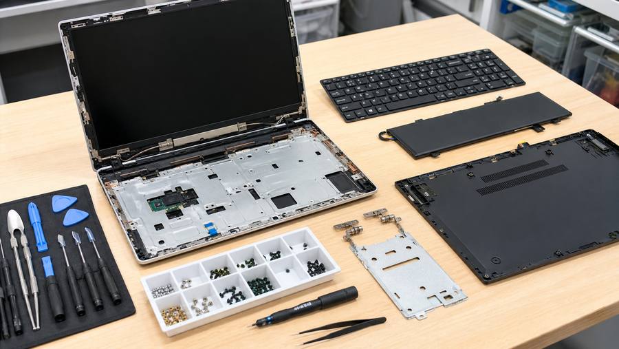 Laptop ekran klavye batarya ve kasa değişimi